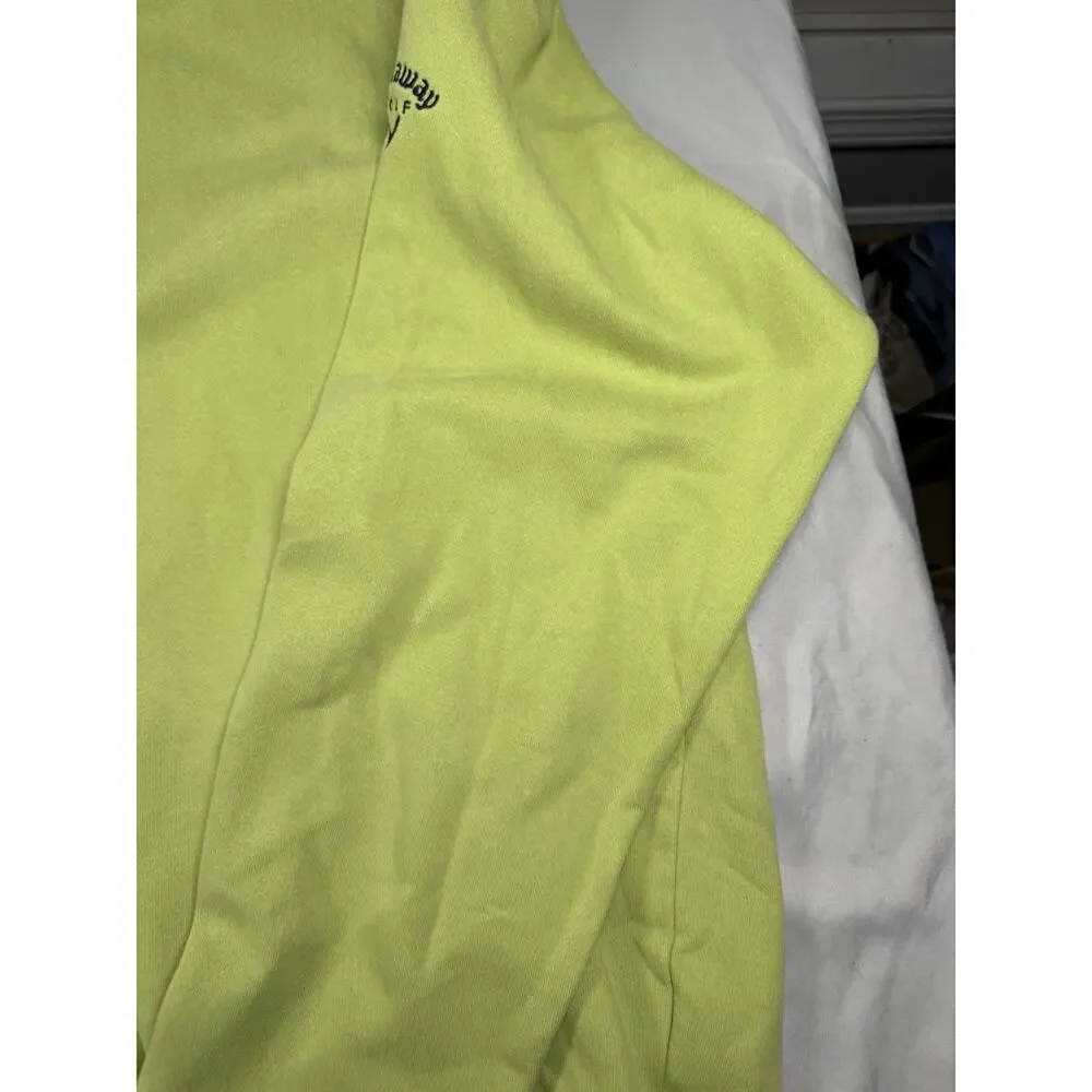 Callaway Golf Sport Quarter Zip Pullover Sweatshirt Lime Green Men’s XL